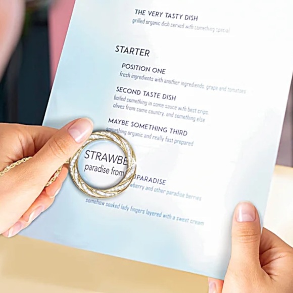 Rhinestone Magnifying Loupe Pendant Necklace - Picture 11 of 12